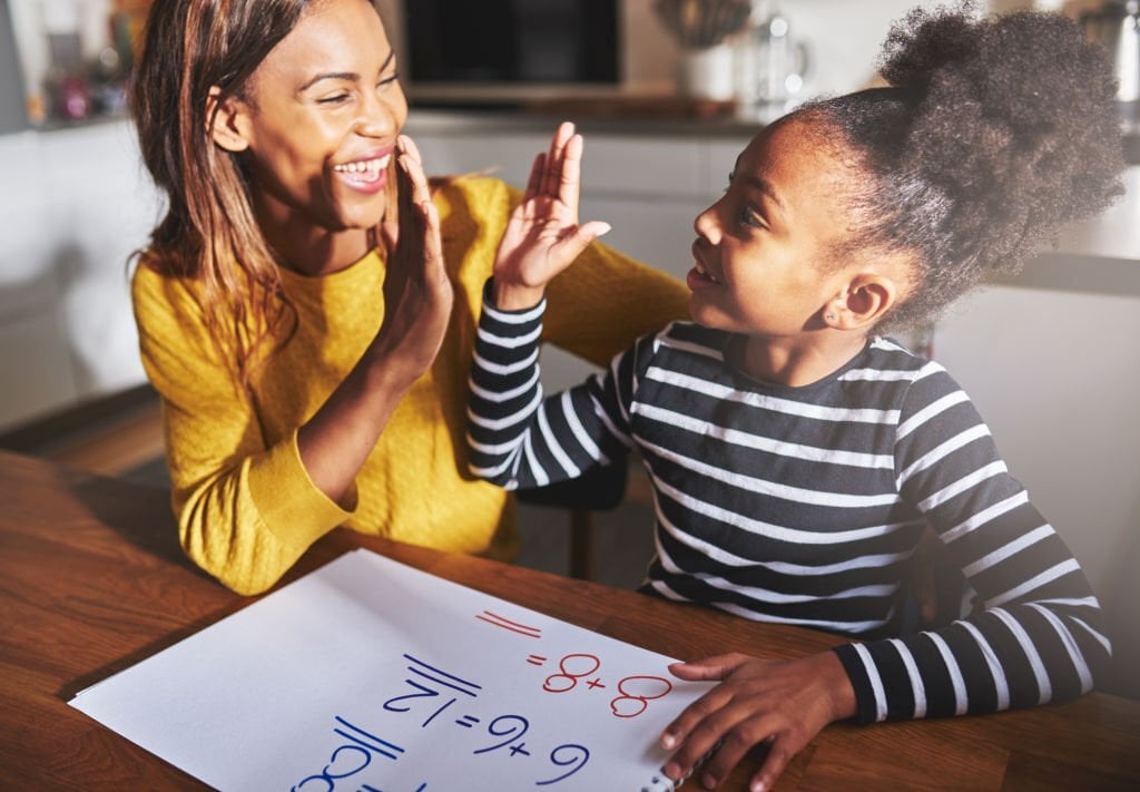 parent helping student